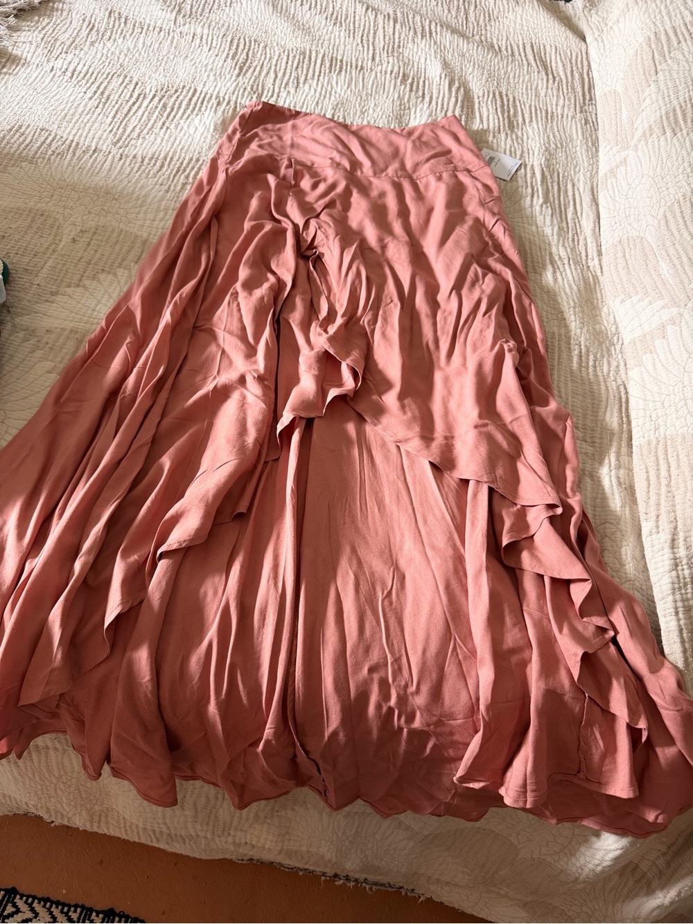 2! O'Neill Dusty Rose AND teal High-Low Ruffle Skirts- Both included NWT